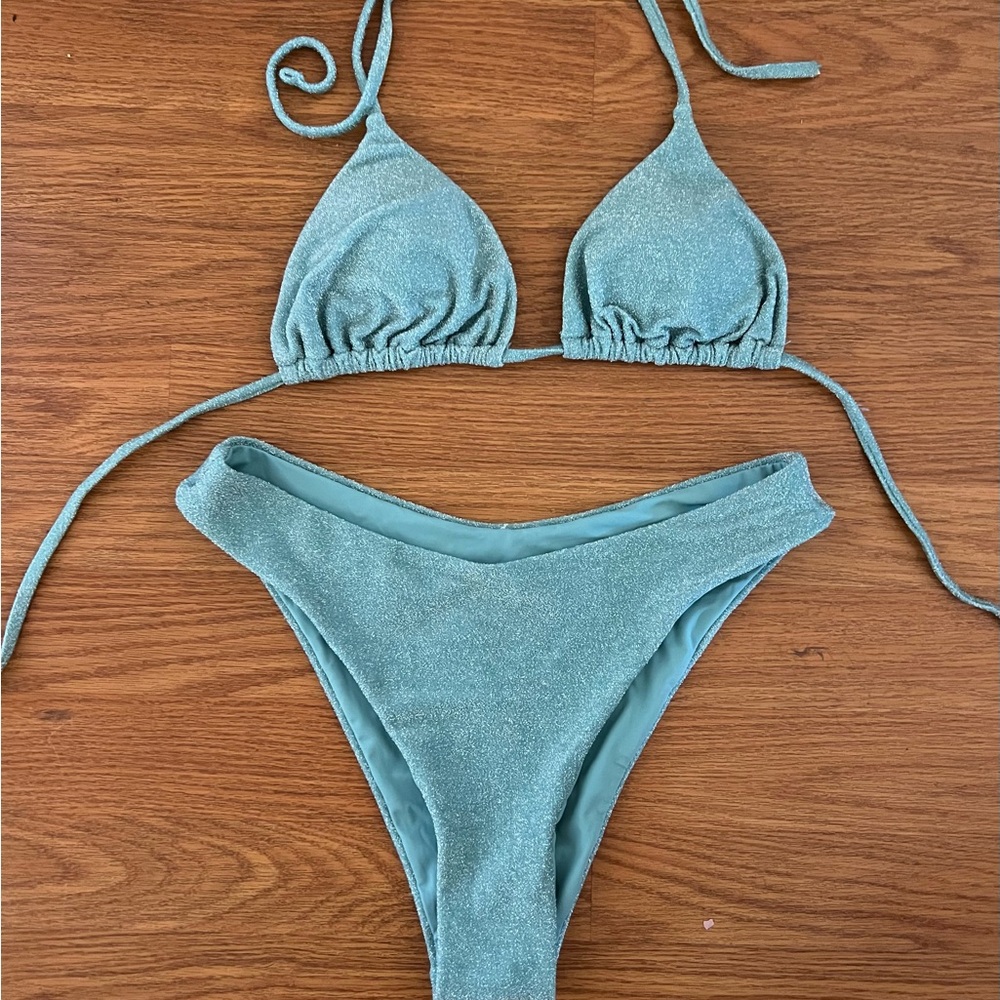 Shimmering Blue Bikini Set